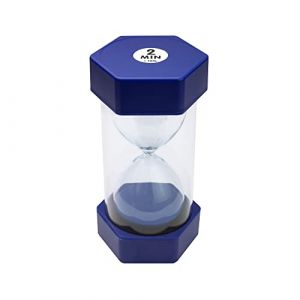 TeacherFav Sablier pour Enfants - 2 Minutes Bleu - 16 cm - Horloge recouverte d'acrylique pour Salle de Classe, Maison et Chambre d'enfant - Grand Paquet Unique (TeachearFav, neuf)