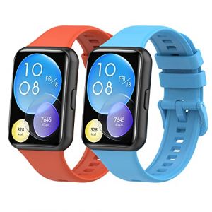 MIJOBS Bracelets en Silicone Compatible avec Huawei Watch Fit 2/Active/Elegant/Classic Bracelet Multicolore Sport Bracelet de Remplacement pour Huawei Watch Fit 2 Montre Intelligente (AL_InoThink EU, neuf)