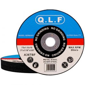 NUTKIT 12 PCS Disque D&eacute;couper pour Meuleuse d'Angle, Disque a Tronconner 76 mm, 76 X 1,2 mm Disque de Coupe, Disques de Meuleuse D'angle, Pour M&eacute;tal, Acier Inox, Acier, Fer, Aluminium (HFX-online, neuf)