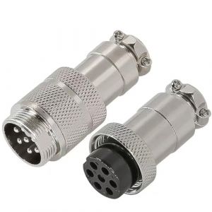 RUNCCI-YUN 1 pièces GX20 7 Broches Aviation Connecteur,20mm souder Mâle et Femelle Amarrage Panneau Câble Connecteur d'aviation (GX20 7Pin) (RUNCCI-YUN, neuf)