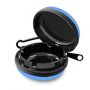 FEMONGY cendrier de poche anti odeur, cendriers de poche, cendrier anti odeur, cendrier de poche, cendrier portable, Souvre facilement, grande capacité, adapté aux voyages (Bleu) (linxianaidi, neuf)