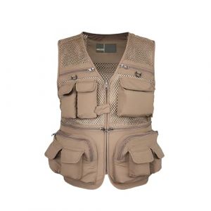 Spanye Gilet de pêche pour homme - Veste de travail tactique multi-poches, Style 01 Kaki, Small (yuánpíngjīnlándiànzǐshāngwùyǒuxiàngōngsī, neuf)