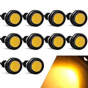 10pcs Haute Puissance 23mm 9w Oeil D'aigle Led Pour Voiture Lumi&egrave;re Diurne Course Moto DRL Feux de Position (Ambre) (yifengshun, neuf)