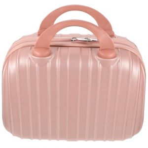 Healeved Trousse de Toilette Femme Portable Capacit&eacute; Spacieuse Rigide et L&eacute;g&egrave;re Valise Vanity de Voyage Multifonction avec Rangement pour Maquillage Bijoux et Accessoires Rose Dor&eacute; (Sonieg, neuf)