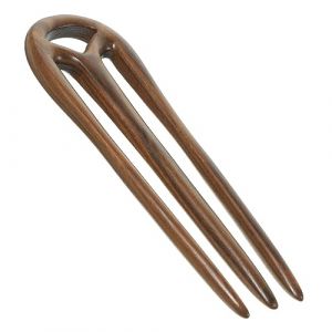 TOGEVAL Épingle à Cheveux Bois Vintage Tortue Française Trois Dents Fourchette à Cheveux Pour Coiffures Élégantes Et Occasions Spéciales (BOBOLING, neuf)