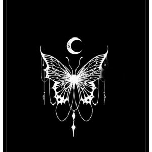 Tatouage Ephemere Papillon Lune &Agrave; Base De Plantes, Imperm&eacute;ables, D'Une Dur&eacute;e De Deux Semaines, Semi Permanents, Pour La Poitrine, Le Cou Et L'Hommetatouages Temporaires (ZhouKouShiXinRuiJianSheGongChengYouXianGongSi, neuf)
