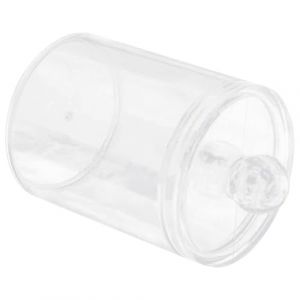 GALPADA Bo&icirc;te de Rangement Ronde Transparente pour Cotons-Tiges Contenant Compact pour Maquillage et Disques de Coton Salle de Bain et Coiffeuse Rangement Pratique et Hygi&eacute;nique (Hargrove Hare, neuf)