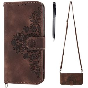 TOUCASA Coque avec Cordon pour iPhone 6S Plus/6 Plus, Collier pour &Eacute;tui en Cuir PU Portefeuille Coque avec Fente Carte, Magn&eacute;tique und Flip TPU Housse pour iPhone 6S Plus/6 Plus (5,5 Pouces) (Marron) (Mltour-EU, neuf)
