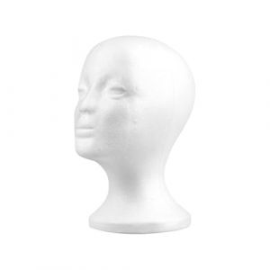 Tête Féminine En Polystyrène, Support De Têtes De Perruque En Mousse, Étalon De Perruque De Tête De Mannequin Femelle, Têtes De Mousse Modèle D'écran De Chapeau Pour Chapeaux, Perruques, Écharpes (lanyunr, neuf)