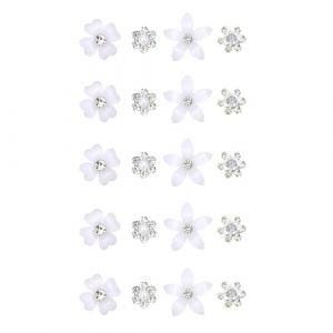 Lot de 20 barrettes à cheveux délicates en forme de fleur pour filles, accessoires pour cheveux, strass, fausses perles, pour mariage, fête, bal de fin d'année, événement (guangzhoubocikejiyouxiangongsi, neuf)