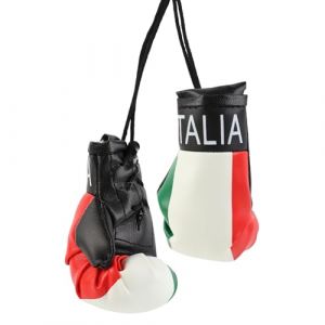 Hwtcjx Mini Gant Boxe, Gants de Boxe, Boxing Gloves, Le Porte-clés du Design de Drapeau, Accessoires de Miroir intérieur, Cadeau (Italie) (Ygdein, neuf)