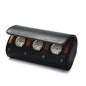 Oirlv Luxe PU Cuir 3 Fentes Etui Montre,Boite a Montre Homme,Rangement Pour Coffret Cadeau No&euml;l Anniversaire Boite Montre(Noir) (OIRLV, neuf)