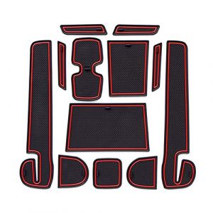 Ruiya Compatible avec Suzuki Swift/Sport/Hybrid 2017-2022 2023 Tapis de Console Centrale en Caoutchouc, Tapis pour Porte-gobelet Accoudoir Couture de Porte Antid&eacute;rapant Tapis Accessoire Swift (YEEP IN, neuf)