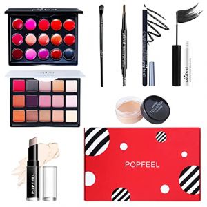 8Pcs Kit de maquillage Complet, Polyvalent Ensemble de Cosmétique avec Fard à Paupières Palette Correcteur Brillant à Lèvres pour Femme, Tout-en-un Mallette de Maquillage Beauté de Voyage Set (YouWinDirect, neuf)