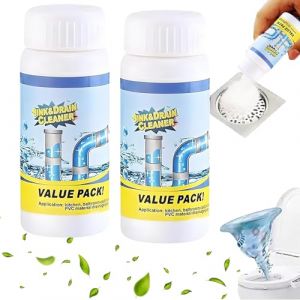 2026 Déboucheur Pro, Deboucheur Canalisation, Agent De Dragage De Canalisations, Nettoyant Puissant Pour Canalisation, Poudre Nettoyante, Pour Cuisine Et Salle De Bain (2 PCS) (xiaochengezahuodian, neuf)