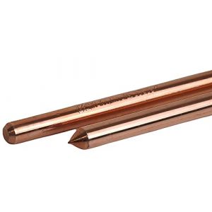 KLK - Piquet de Terre &Eacute;lectrique de 1,5 M&egrave;tres de Long (1500x15mm) Fabriqu&eacute; Selon la Norme UNE 202006 Rev&ecirc;tement De Cuivre De 100 Microns. Mise &Agrave; La Terre Mod&eacute;le 1,5-UNE202006 142 (KLK Electro materiales, neuf)