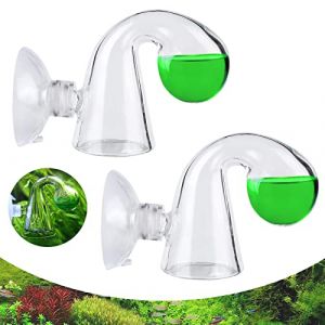 Mitening Test de CO2 pour Aquarium, 2 Pièces Drop Checker CO2, Test de CO2 pour Aquarium, Test de Réservoir de Poisson Kit de CO2 Aquarium Accessoires pour Les Usines D'aquarium (avec Ventouse) (DING VICTORY LIMITED, neuf)