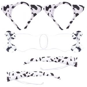 SAFIGLE 2 Ensembles Kits de Déguisement Animaux Diadèmes Oreilles de et Accessoires Queue pour Garçon Fille pour Fêtes Cosplay et Photographie (Grand Di, neuf)