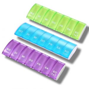 Pilulier Medicaments 7 Jours,Boite &Agrave; M&eacute;dicaments Piluliers Medicaments Bo&icirc;te &agrave; Pilules Semainier de Voyage Plastique Portable pour les Pilules, les Suppl&eacute;ments, la Vitamine et les M&eacute;dicaments (Penghui shop, neuf)