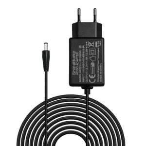 ShineBurky Alimentation 12V 1A 12W Bandeau Lumineuse LED Adaptateur, Transformateur AC 100-240V &agrave; DC 12V Ruban LED Adaptateur Secteu EU pour Bande LED 2835, CCTV, Cam&eacute;ra, Monitors (5.5mmx 2.1mm) (ReeQee, neuf)