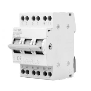 Jadeshay Commutateur de Transfert 3P 63A 240V Inverseur de Source Monophasé Commutateur de Transfert Manuel Montage sur Rail Din 35 mm (Omykou, neuf)