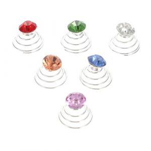 NUOBESTY Lot de 60 Pincettes &agrave; Cheveux Spirale en Strass pour Mari&eacute;e Accessoires Cheveux Femme pour Mariage Maintien Ferme Fins ou &Eacute;pais Usage F&ecirc;te Bal et C&eacute;r&eacute;monie Couleur Al&eacute;atoire (Camplos, neuf)