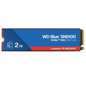 WD Blue SN5100 SSD 2 to (7 100 MB/s en Lecture, Disque SSD NVMe, M.2 2280, PCIe Gen 4.0, nCache 4.0, Technologie Sandisk 3D CBA NAND, Acronis True Image) (TRIMOX, neuf)