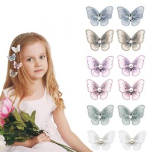 dinghaole 12 Pièces Mini Épingles Cheveux Papillon, Coloré Mignon Épingle à Cheveux, Fille Mignon Arc Petit Papillon Épingle à Cheveux Fille Teen Woman Hair Accessories (BOHAO STORE, neuf)