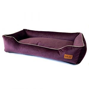 Halkalife Canapé pour Chien imperméable et résistant à l'abrasion. Canapé Luxueux et Glamour pour Un Chien ou Un Chat. Lit Moelleux pour Chien. (M (80x50x18 cm), Prune) (Halkalife, neuf)