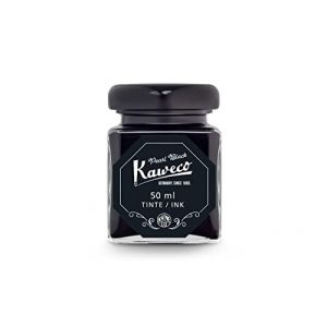 Kaweco Verre d'encre de 50 ml | Noir nacré | Encre de qualité supérieure pour stylo dans le réservoir d'encre | Végétalien sans cruauté envers les animaux et soluble dans l'eau | Encre d'écriture (TimeAffair Shop, neuf)