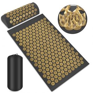 Ensemble de santé pour acupression - Tapis d'acupression et oreiller de qualité supérieure pour une détente naturelle et un soulagement de la douleur (Snow House Official, neuf)