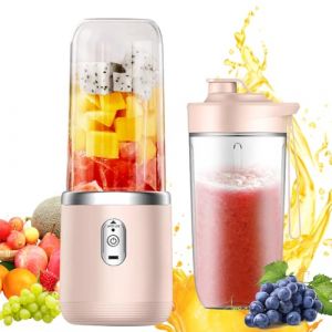 CLIUNT Portable Smoothie Maker, 400ML Smoothie Mixer avec Tasses, Rechargeable Mini Blender Smoothie avec 6 Lames, pour la Préparation de Milk-Shakes, jus de Fruits, Smoothies (DongGuanShi YiHai DianZiShangWuYouXianGongSi, neuf)