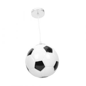SHINEOFI Lustre En Verre De Football Moderne Suspendu 20 Cm, Lampe Suspendue De Football En Verre Transparent, Éclairage Décoratif Pour Salon Chambre Restaurant, Lampe Design Nordique (LeMusi, neuf)