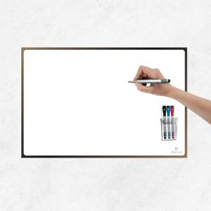 PREVIS Tableau Magnetique Mural Blanc Adhesif A2 60x40cm - 3 Feutres - Film Tableau Blanc Effacable Mural - Grand Rouleau Papier Aimanté Adhésif pour Maison, Bureau- Pas Dommages Mur (PREVIS, neuf)