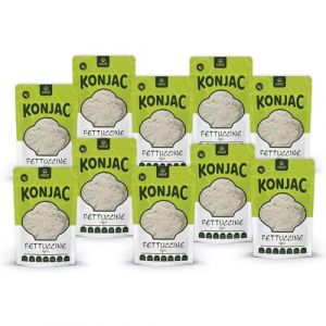 USUI Fettuccine de Konjac 10 pi&egrave;ces &ndash; Nouilles Shirataki Konjac | Low Carb | Keto | sans gluten | faible en calories | p&acirc;tes de r&eacute;gime 270g (iPlody, neuf)