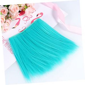 CRILSTYLEO 5pièces Perruques Droites Haute Température Pour Poupées Cheveux Fantaisie Élastiques Pour Projets Scolaires Et Artisanat Turquoise Moyen (Yolena, neuf)