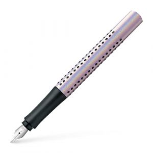 Faber-Castell 140845 - Stylo-plume Grip Edition Glam, plume F, nacré (allpremio, neuf)