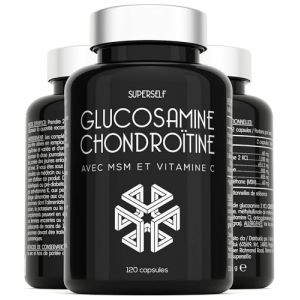 Glucosamine & Chondro&iuml;tine &ndash; Complexe 1720 mg MSM, Vitamine C, Glucosamine & Chondro&iuml;tine &ndash; Haute Concentration 120 g&eacute;lules &ndash; Compl&eacute;ment Alimentaire pour les Articulations & la Formation du Collag&egrave;ne (SuperSelf, neuf)