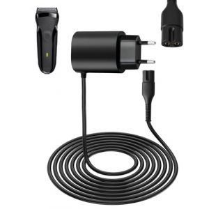 12V 0.4A Chargeur Tondeuse pour Braun Rasoir &Eacute;lectrique S&eacute;rie 9 8 7 6 5 3 1 Remplacement Cordon d'alimentation C&acirc;ble de Charge pour &Eacute;pilateur Silk-&eacute;pil 9 7 5 Power Charger C&acirc;ble for Rasoir (LiShenWen, neuf)