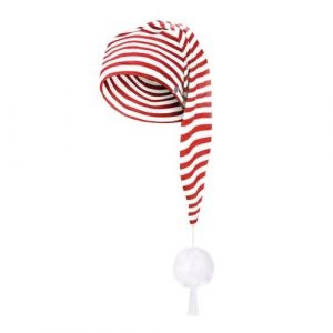 Generisch Bonnet unisex &agrave; pompon &agrave; carreaux, bonnet de nuit en flanelle, chemise de nuit, accessoire, bonnet de nuit avec pompon, costume de f&ecirc;te &agrave; th&egrave;me, carnaval, No&euml;l., 2 - Blanc., taille unique (FISY, neuf)