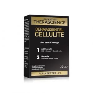 DERMASSENTIEL CELLULITE | Action anti-capitons| Efficacité cliniquement prouvée | Superoxyde Dismutase de Melon | 3 bioactifs Quercétine Bromélaïne Aronia | | 30 comprimés | Laboratoire THERASCIENCE (Laboratoire Therascience, neuf)