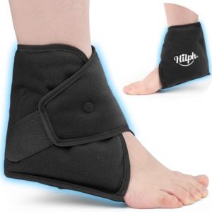 Hilph Poche de Glace Cheville R&eacute;utilisables en Gel, Poche de Froid Pied pour Blessures, Sac Gel Compresse Chaude Froid pour Cheville, Entorse &agrave; la Chevillere, Gonflement, Fasciite Plantaire-Noir (Hilph Store, neuf)
