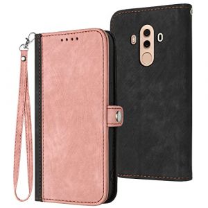 Coque Cuir pour Huawei Mate 10 Pro,Etui en Cuir pour t&eacute;l&eacute;phone Portable Coque pour Huawei Mate 10 Pro BLA-L29 BLA-L09 BLA-AL00 BLA-A09 Coque Housse Etui Pink (Jielangxin, neuf)