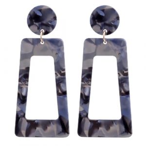 Femmes Argent Boucles D'Oreilles, Boucles D'Oreilles En Acrylique Léopard Boucles D'Oreilles Pour Femmes Grande Boucle D'Oreille Géométrique Longue Pendante Bijoux Brincos Cadeaux D'Anniversaire (Sekzel, neuf)