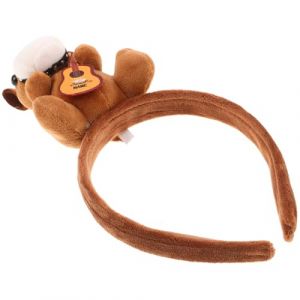 TOPPERFUN Bandeau pour Cheveux Cheval en Peluche Douce Serrage-T&ecirc;te Animal en Peluche Marron Fonc&eacute; Accessoire Cosplay et F&ecirc;te Serrage-T&ecirc;te Cheval du Zodiaque pour Halloween et (Linuya, neuf)