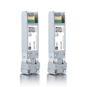 Lot de 2,10G Multimode SFP+ LC Module, 10GBase-SR Fiber Transceiver pour Cisco SFP-10G-SR, Meraki MA-SFP-10GB-SR, Ubiquiti UniFi UF-MM-10G, Mikrotik, Netgear and More (MMF,850nm,300m,DDM) (H!Fiber-EU, neuf)