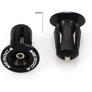 FOMTOR Bouchon de Guidon, 1 Paire Bouchons d'extrémité de Barre de Vélo, Noir Bar Ends VTT Bouchon de Cintre Velo Embout Guidon Velo en Aluminium, pour vélo de Route, VTT, BMX (Fomtor  technologies, neuf)
