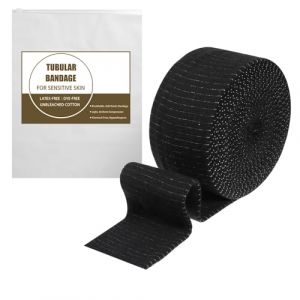 Bandage &eacute;lastique de sport tubulaire - 6,75 cm x 8 m - Bandes &eacute;lastiques de fixation - Bandage de compression - Taille C - Bandage tubulaire pour soutien de la cheville, bras, jambe - Noir (Lvzhao888, neuf)