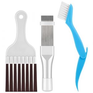 Lot de 3 Peigne D'Aileron de Condensateur de Climatiseur, Brosse de Nettoyage &agrave; Ailettes, Lamelles Refroidissement, Kit Nettoyage, Peigne &agrave; Ailettes AC, D'Aileron de Condensateur (LMINGMING, neuf)