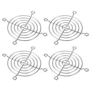 PATIKIL 80mm Ventilateur Doigt Grill, 4 Paquet 304 INOX Acier Gril Protecteur Garde Ventilateur Protection Couvercle pour 80x80mm Ventilateurs pour &Eacute;quipement Ordinateur DIY, Argent (PATIKIL UK, neuf)